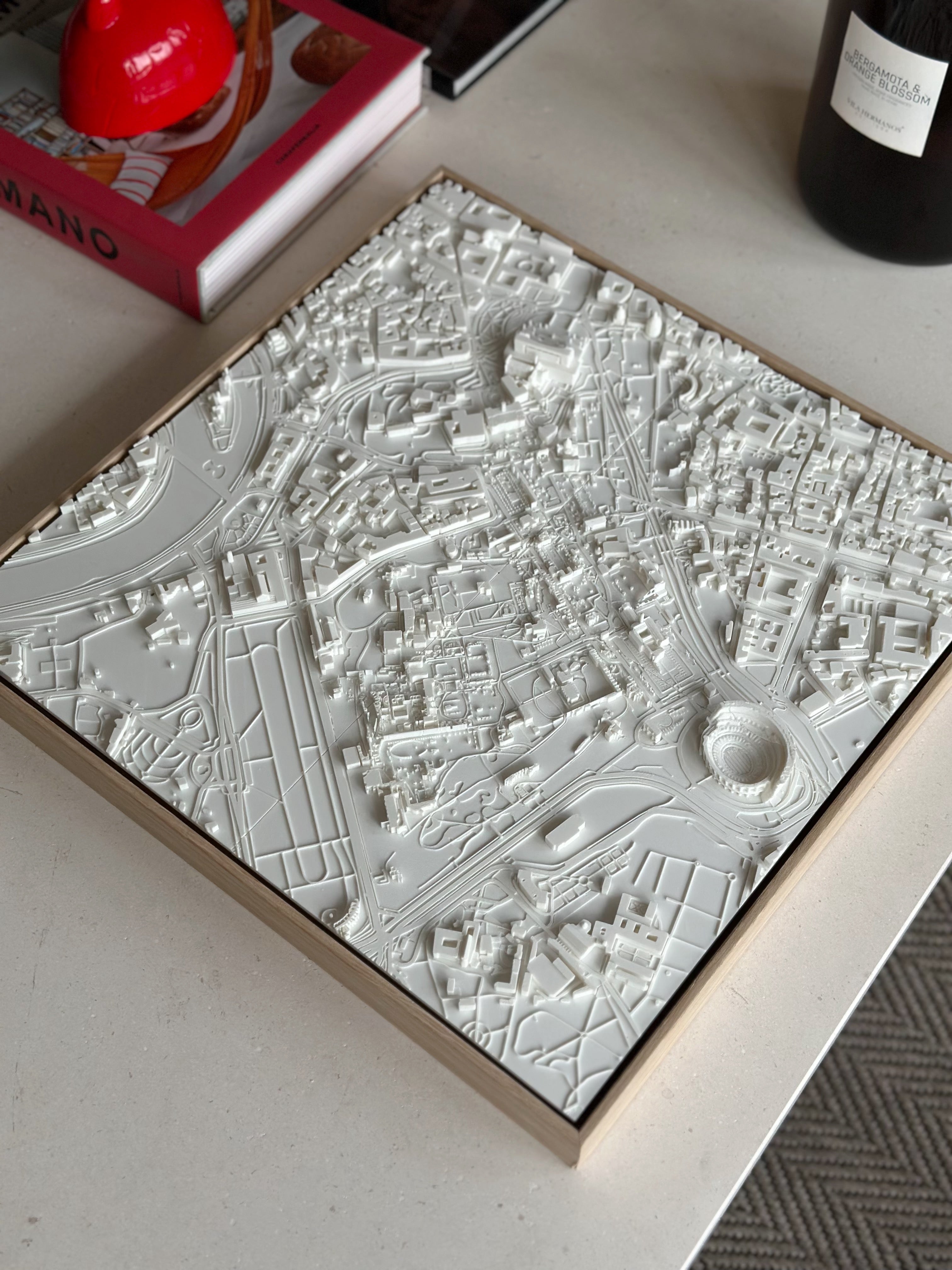 Roma Moderate mapa 3D en relieve