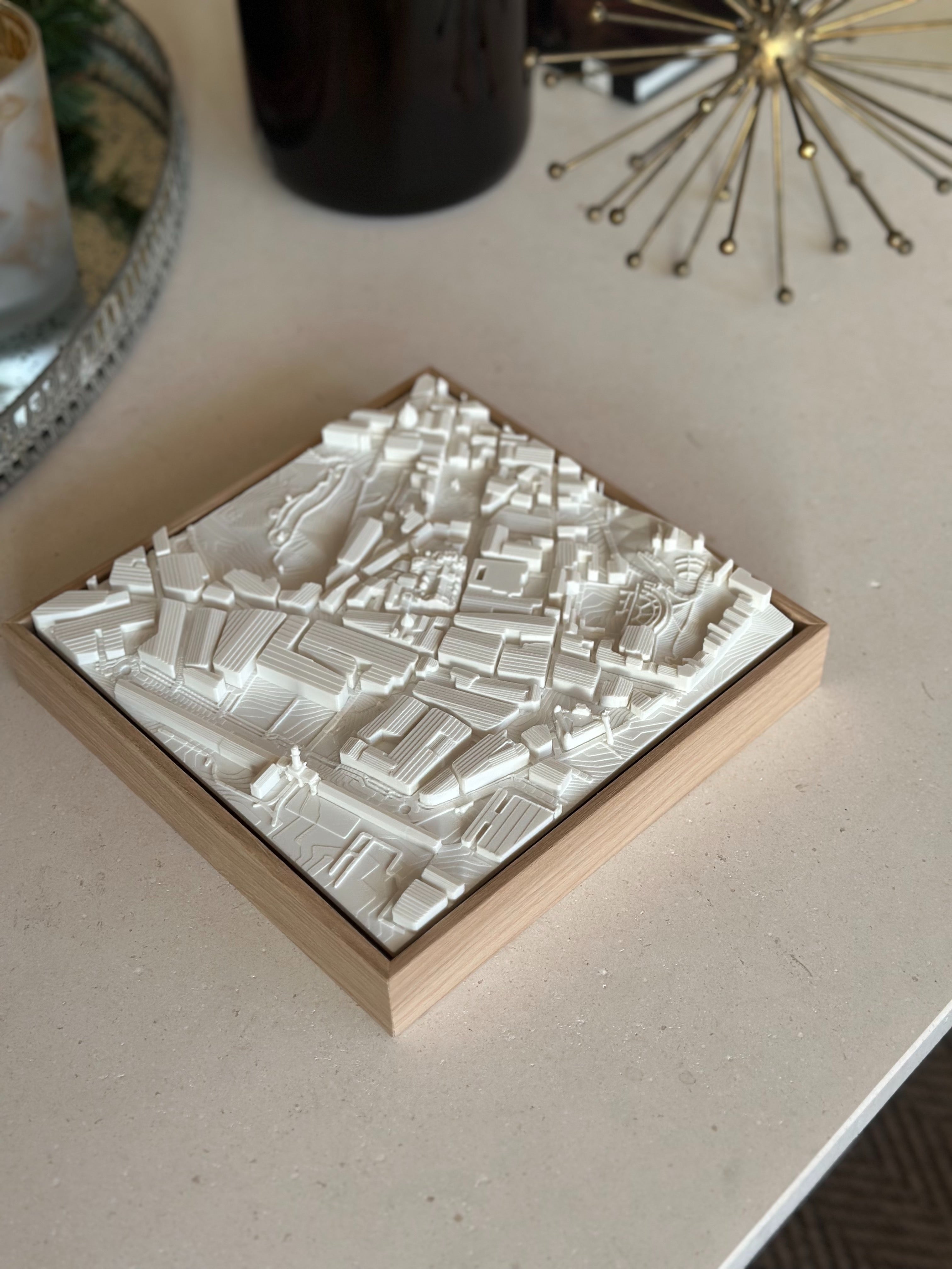 Cartagena Compact mapa 3D en relieve
