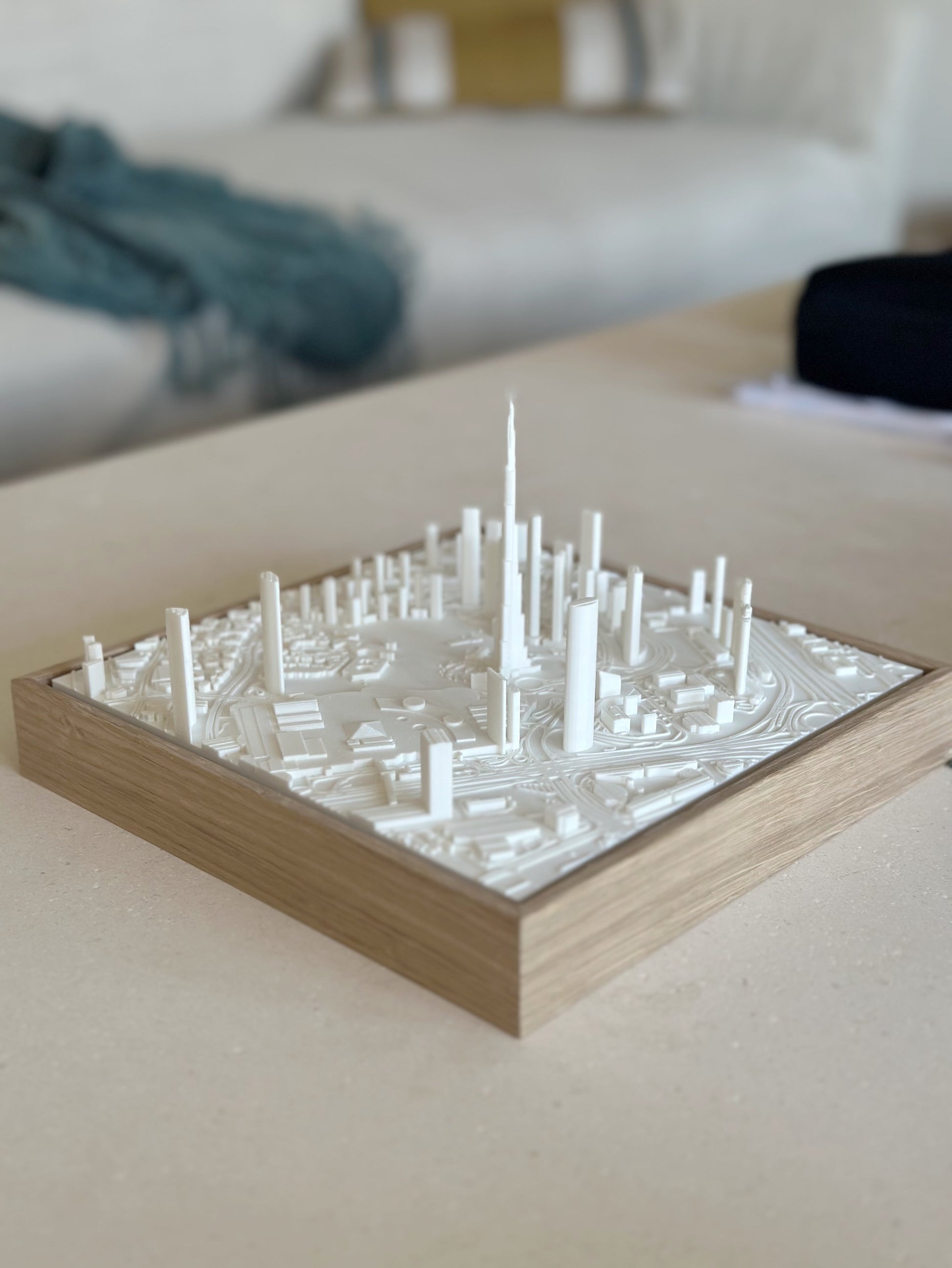 Dubai Compact mapa 3D en relieve