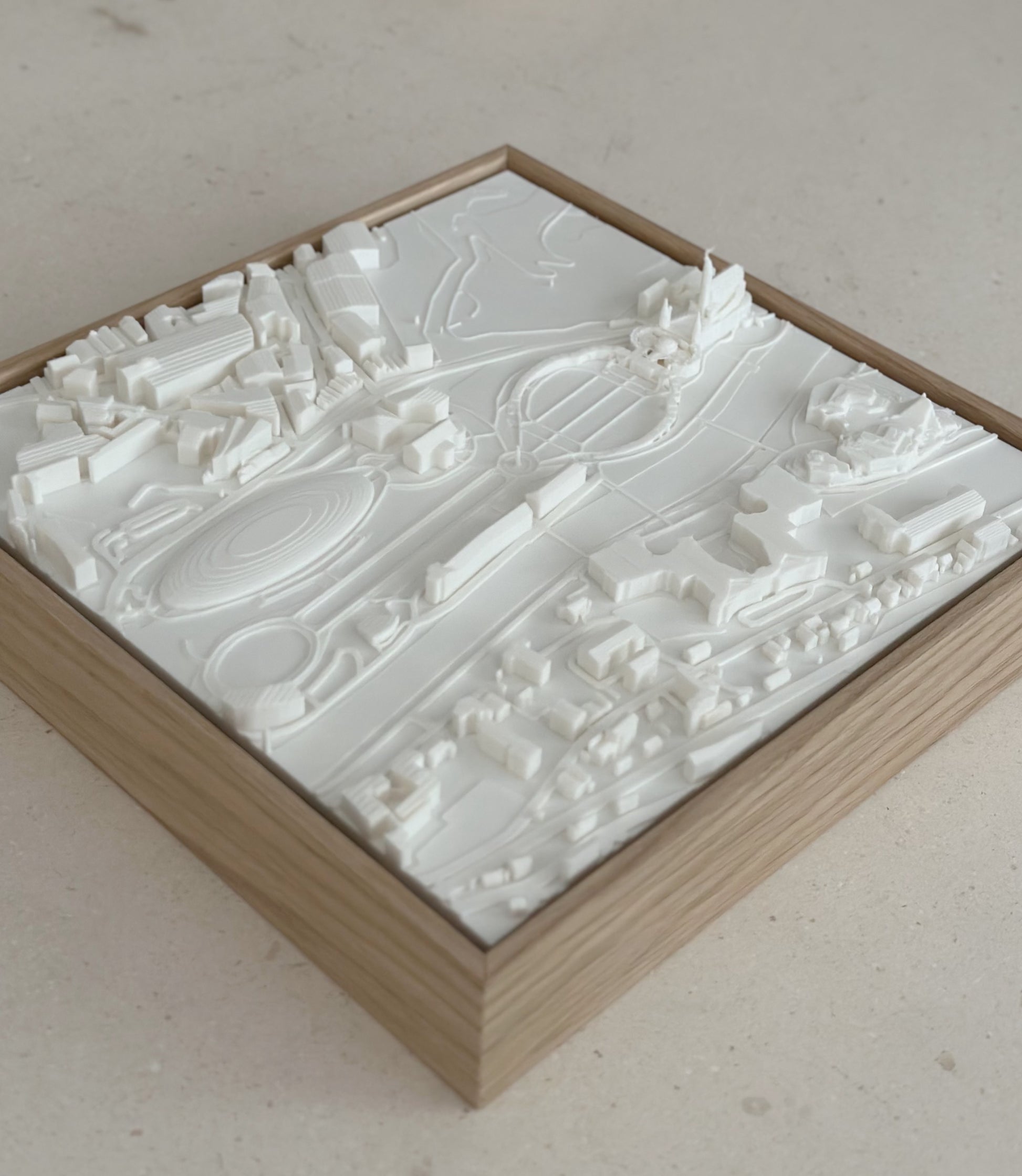 Lourdes Compact mapa 3D en relieve