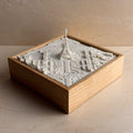 3D city map of Paris with Eiffel Tower in a wooden frame, decorative wall art