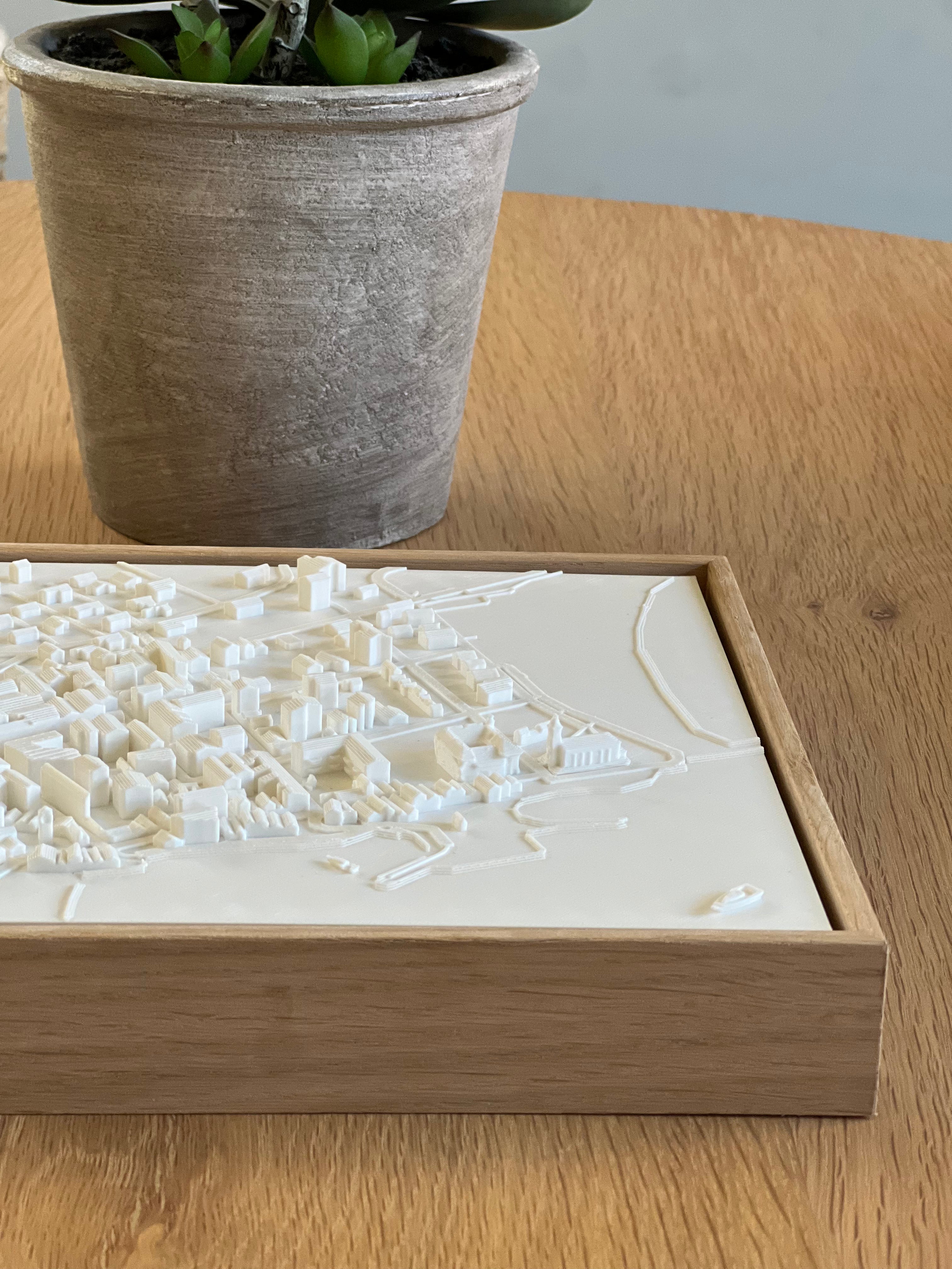 Luanco Compact mapa 3D en relieve