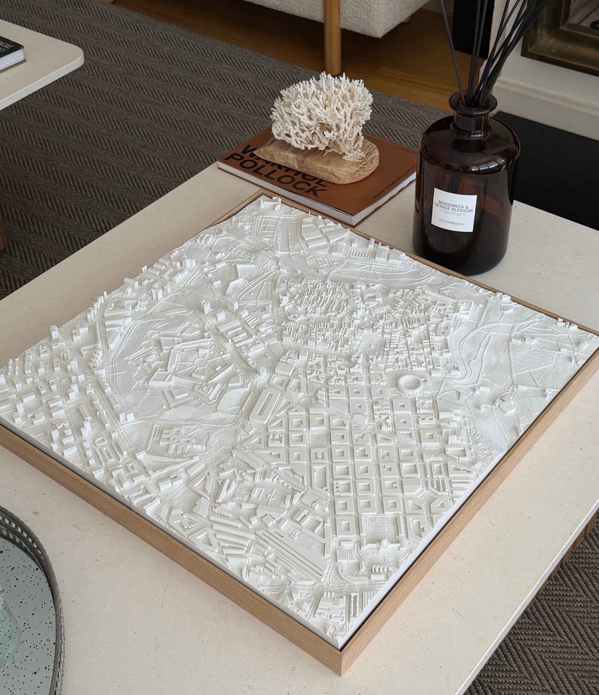 Mapa 3D de Pamplona, formato King, vista en ángulo