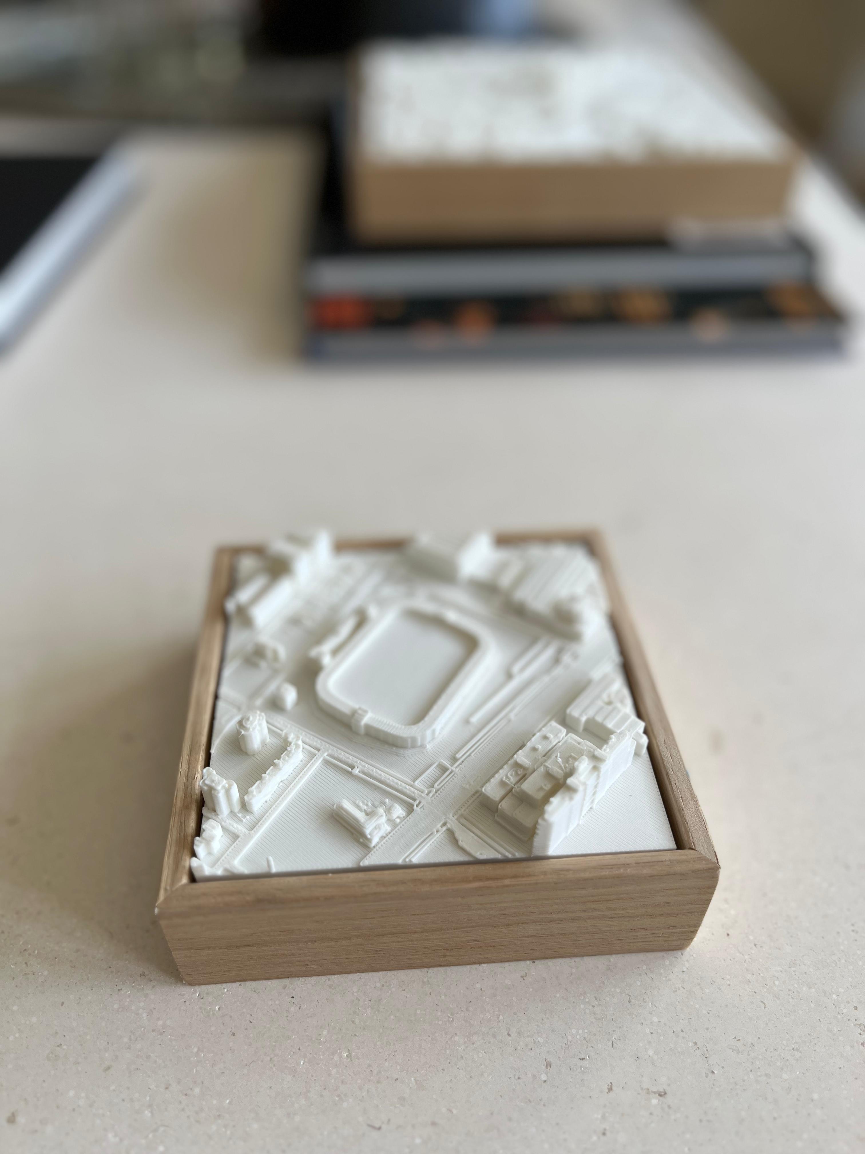 Zaragoza · La Romareda MINI mapa 3D en relieve